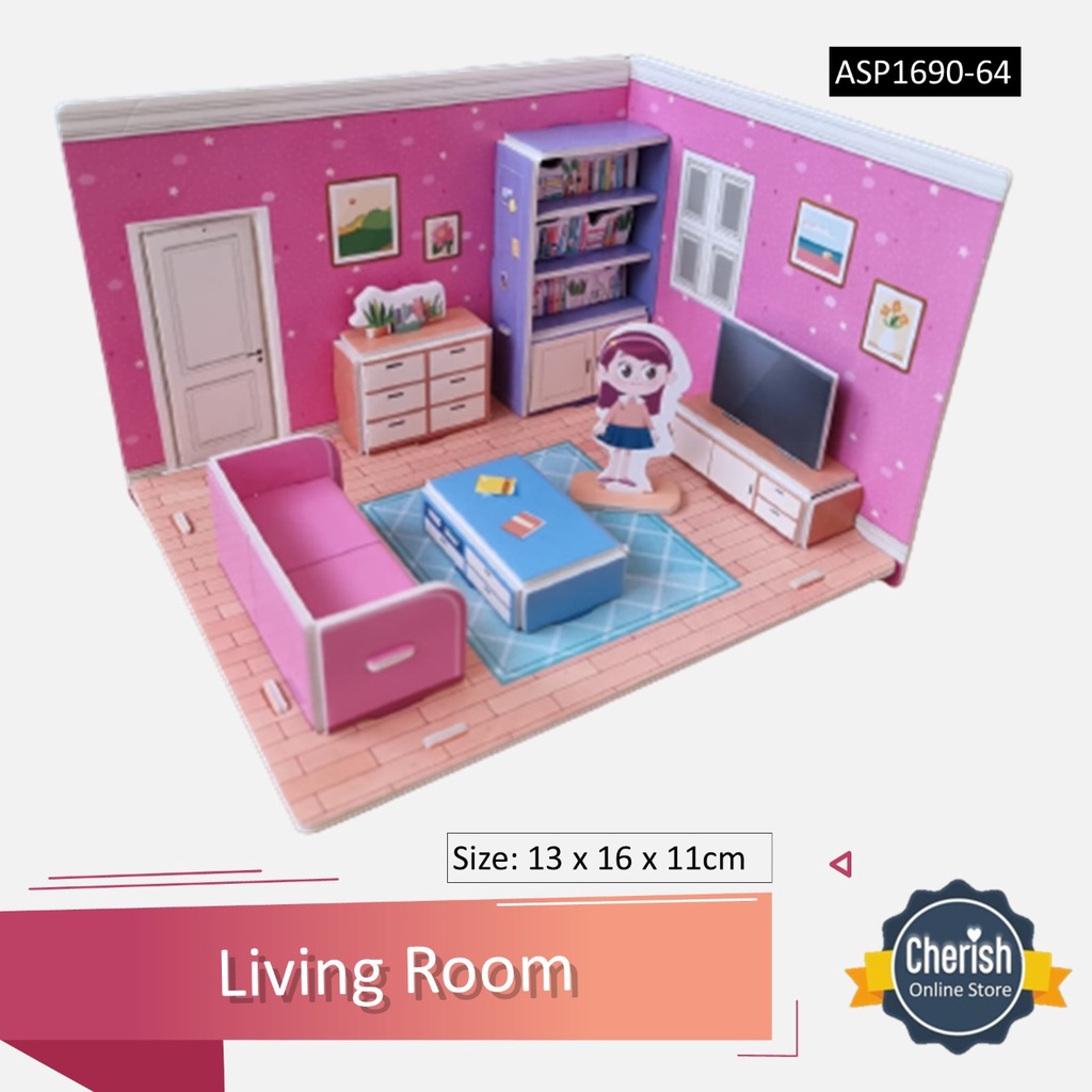 Puzzle 3D Anak BABY ROOM SERIES Mainan Edukasi Mainan DIY Rumah - Pazel DIY Anak murah Edukatif - Puzzle Ruangan Interior Anak