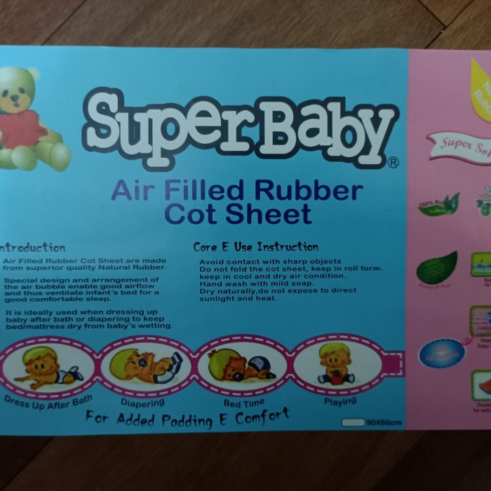 Perlak Bayi Karet Ondo SuperBaby 90x60cm