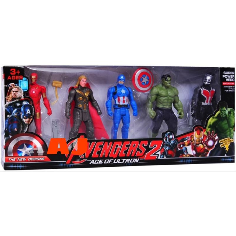 Mainan Edukasi Anak Action Figure Mini Karakter Marvel Avengers SNI