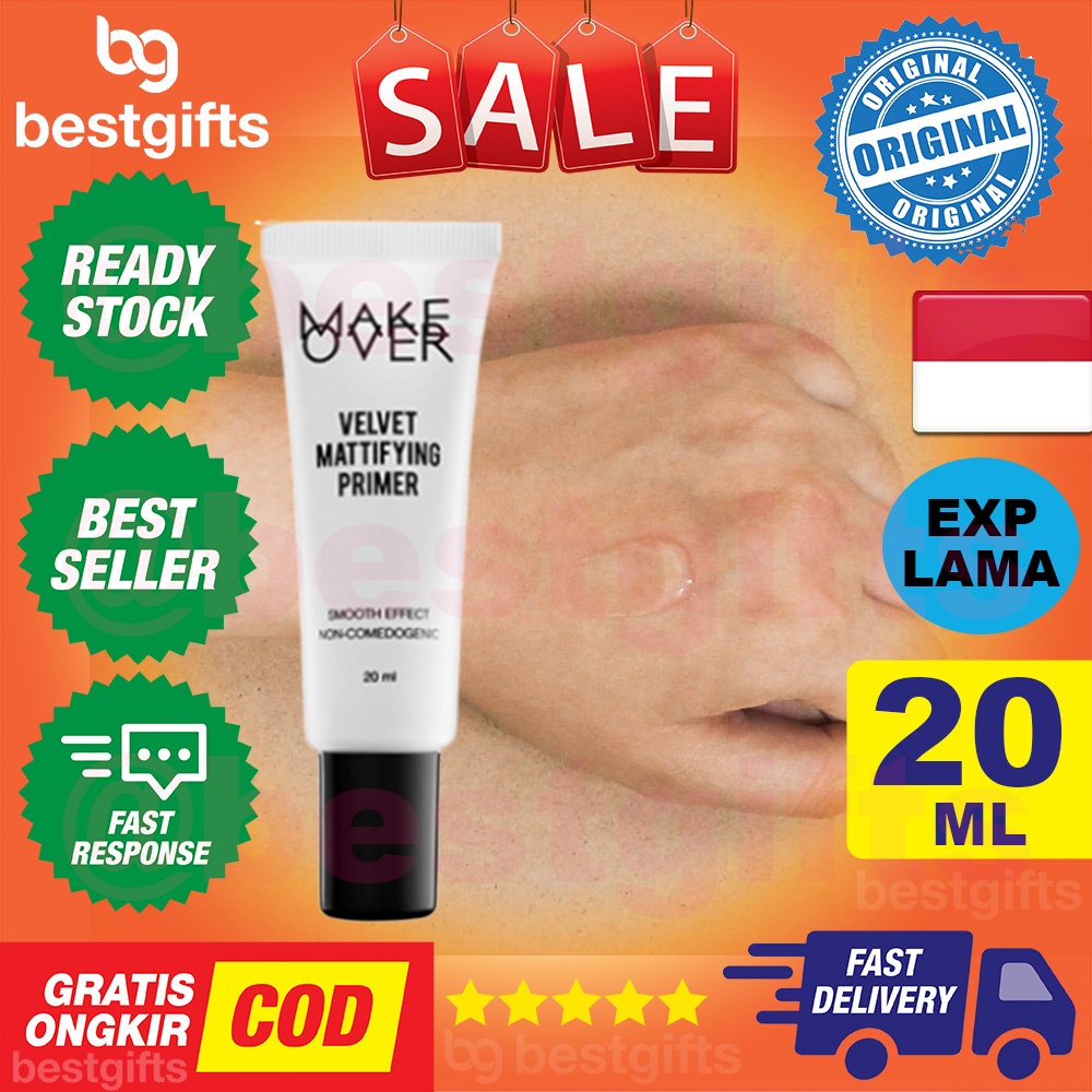 MAKEOVER MAKE OVER VELVET MATTIFYING PRIMER MAKEUP PRIMER MAKE UP MENYAMARKAN PORI PORI WAJAH 20 ML