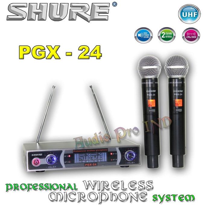 Mic Wireless SHURE PGX 24 / Professional Microphone Wireless UHF PGX24