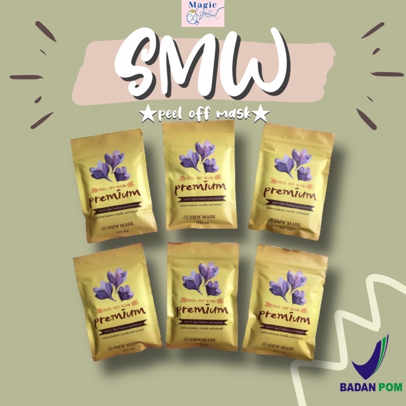 [BPOM] [DIST.RESMI] MASKER ORGANIK PEEL OFF MASK SAFFRON BY SMW SMW PEEL OFF MASK