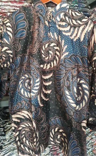 Bswart Batik Hrb026 Kenongo Hem Pendek Padi Pekalongan M L Xl Batik Pria Murah Modern Grosir