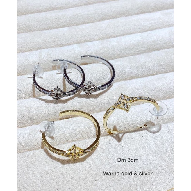 Anting Silver925 Perak Premium Anti Karat import mata kilap 01