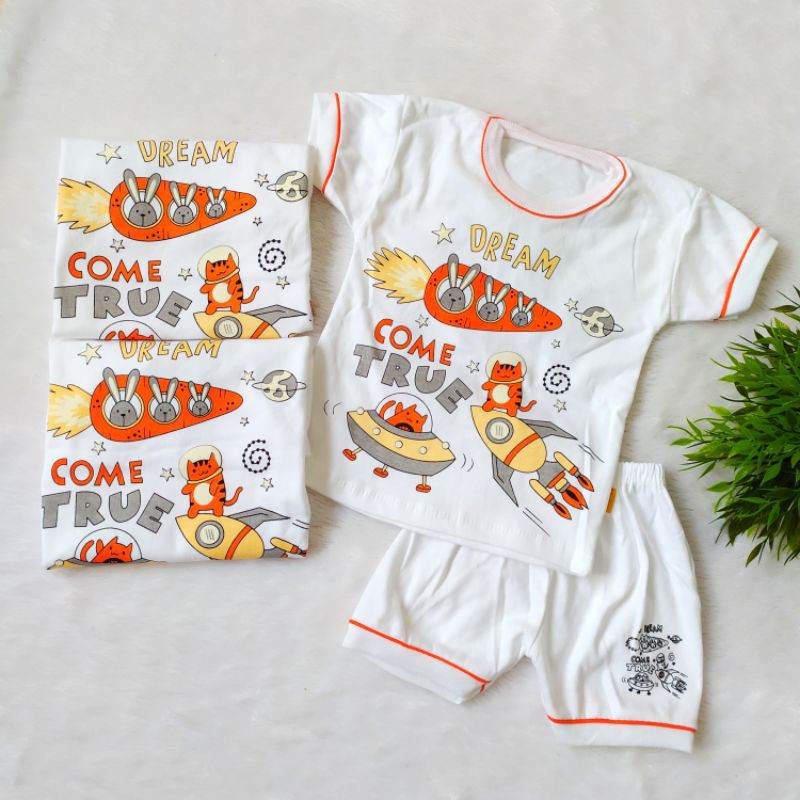 Baju Bayi Laki Adem 6-18Bulan 1.5Tahun Setelan Oblong Anak Laki Premium Enrica