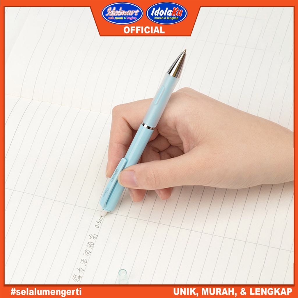 IDOLMART Deli Propelling Pencil Pensil Mekanik Cetek Tip 0.5 mm Dilengkapi Klip S347 Deli Surabaya