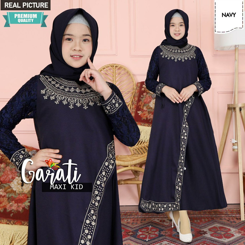 Modis | Gamis India Ratih | Syari Anak Muslim | Pakaian Anak Muslimah | Baju Lebaran Anak Cewek