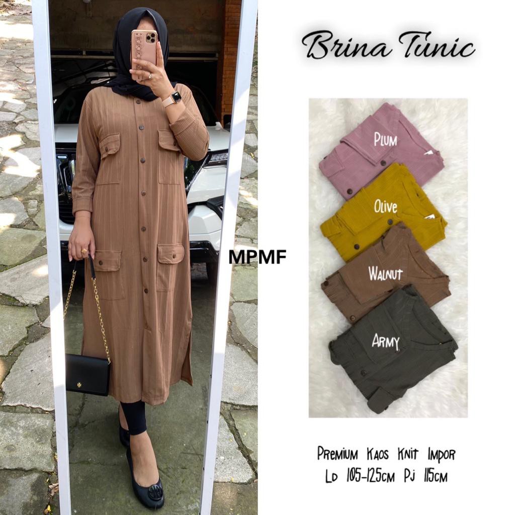 BRINA TUNIC MPMF LD105 FASHION HIJAB WANITA OOTD  KEKINIAN 