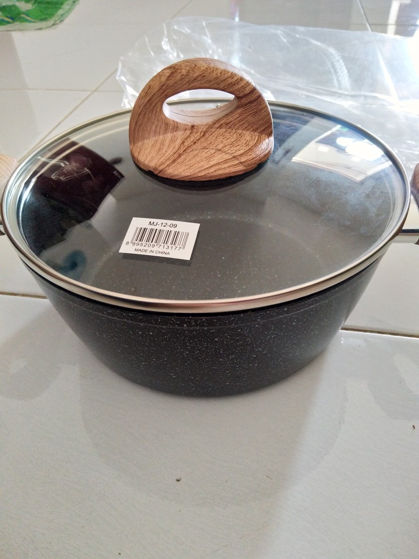 Panci Sauce Pot D20cm H8cm Non Stick Marble Yoshikawa