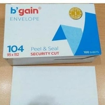 

Kusus Hari Ini Amplop Putih B'Gain Ukuran 104 95X152 Mm Peel & Seal / Bgain Terlaris