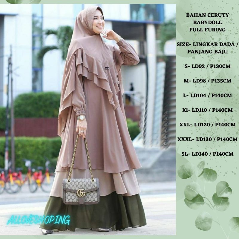 SET SYAR'I BEST SELLER 2022 SIZE LENGKAP READY STOCK LD92/LD98/LD104/LD110/LD120/LD130/LD140 - SET S