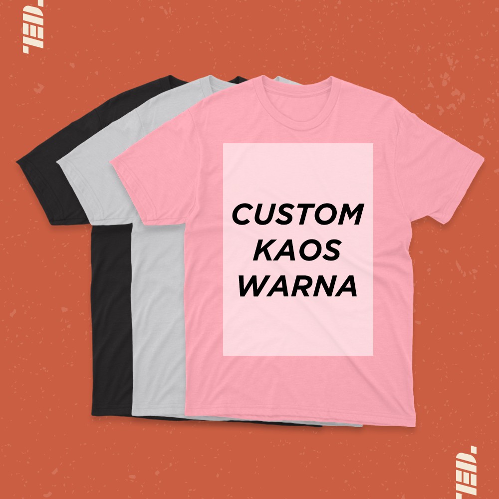 Custom Baju Kaos Warna DTG PRINTING