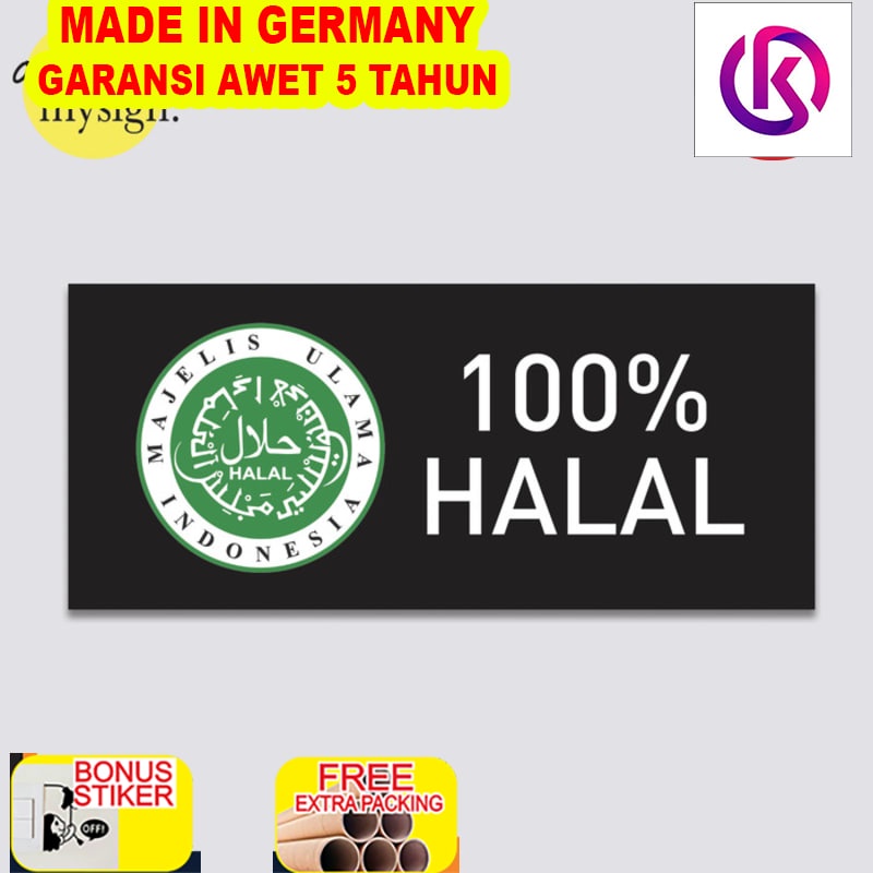 

Promo Acrylic Sign Halal | 100% Halal Label Signage | Akrilik Signage