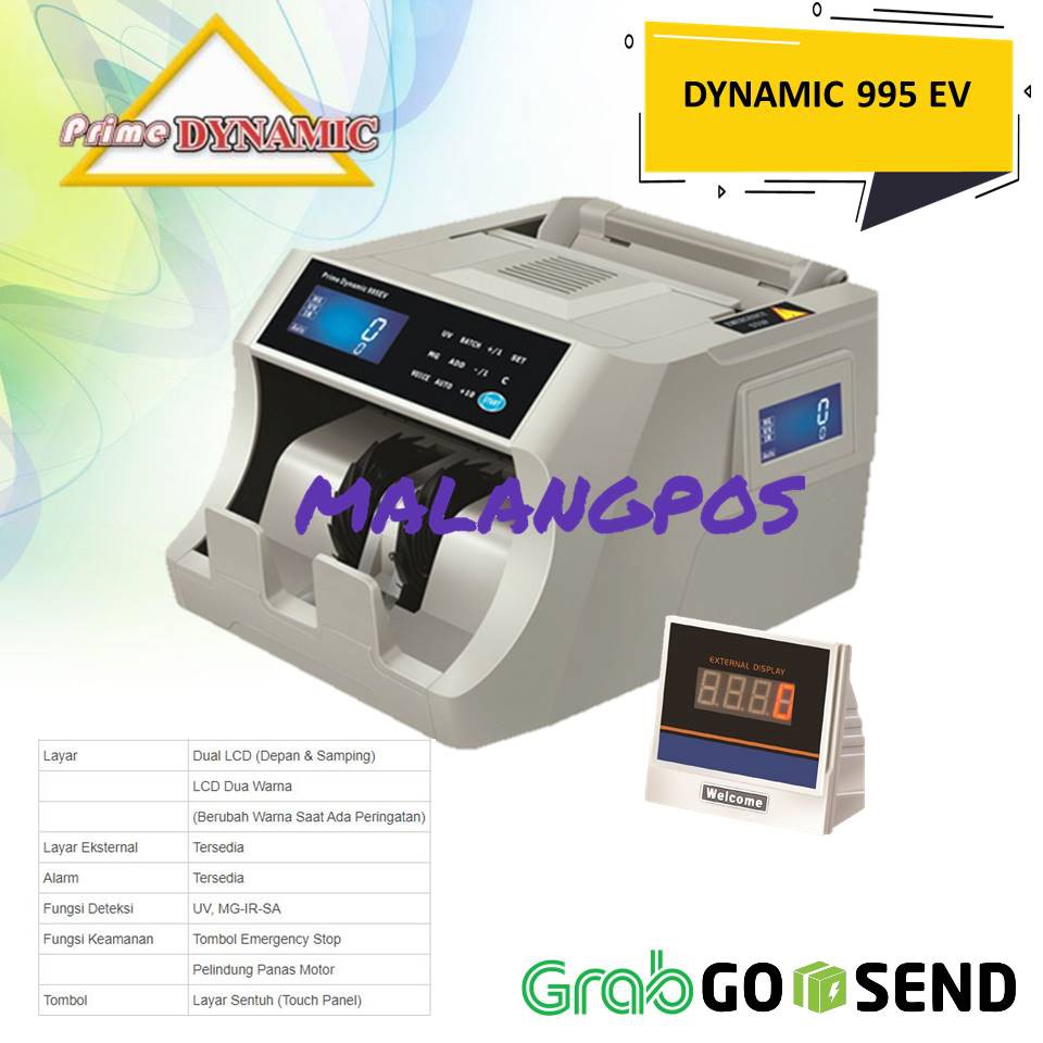 PRIME DYNAMIC 995 EV  MESIN HITUNG UANG MONEY COUNTER BEST PRODUCT ORIGINAL ALAT DETEKSI UANG PALSU