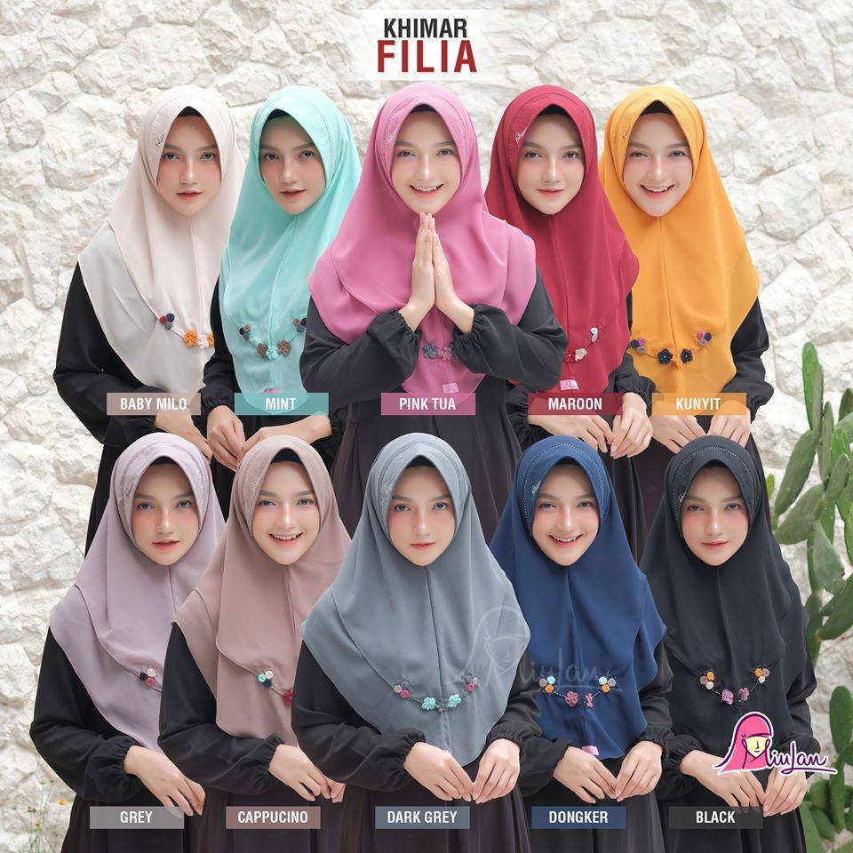 Khimar Filia Miulan / Khimar Miulan / Jilbab Miulan terbaru / Jilbab Terbaru / Jilbab CHiffon / Miul