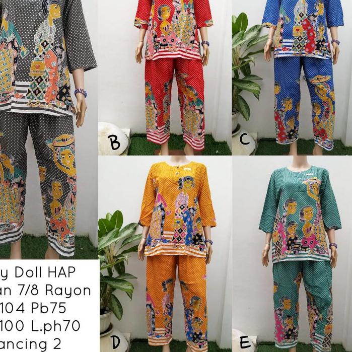 COD Produk baru  Baby doll HAP bu tejo RC Asmara lengan 7/8
