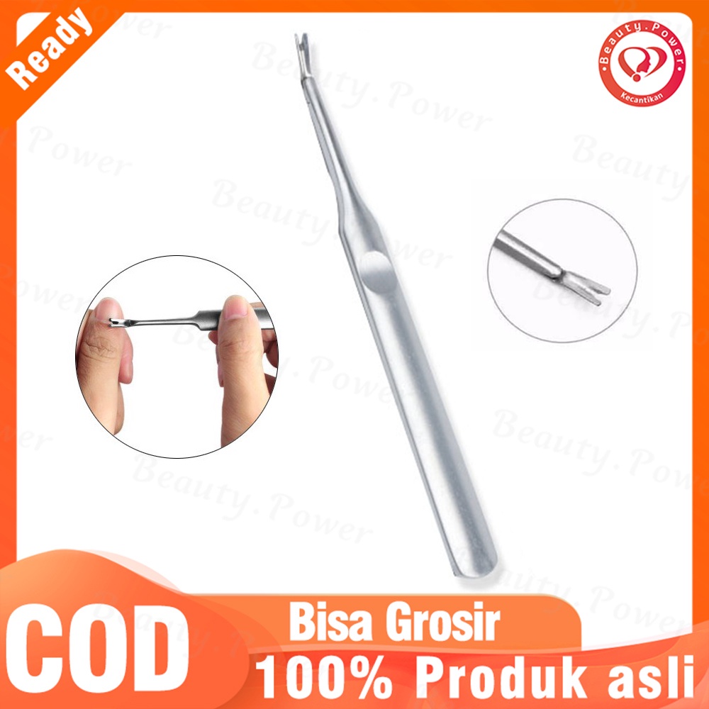 Manicure cuticle fork kutikula remover kulit  lidah ular pedicure stainless steel