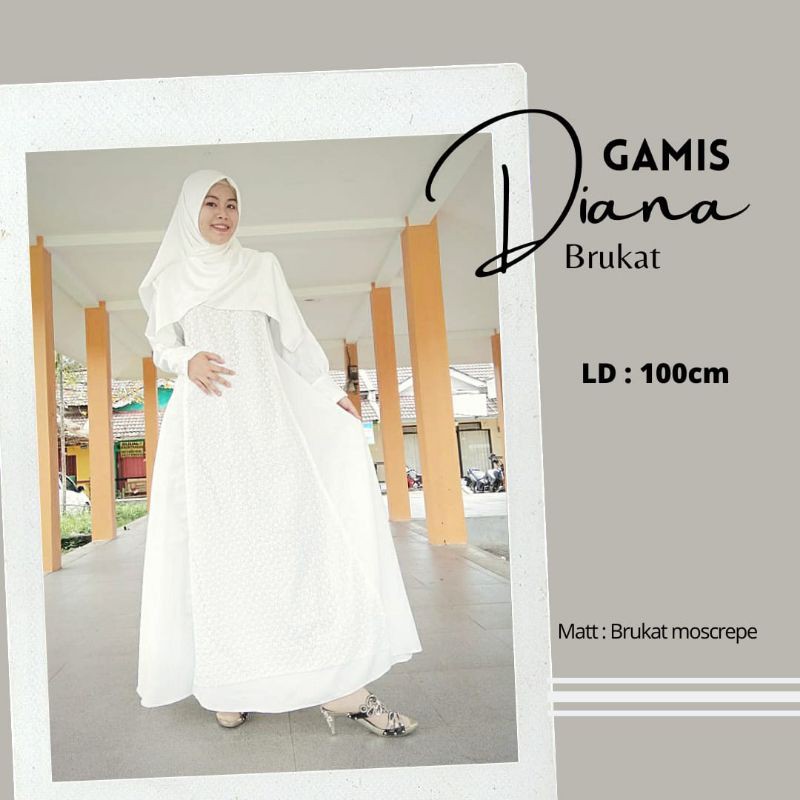 Fashion Muslim Gamis Panjang Dress Wanita Muslimah Diana