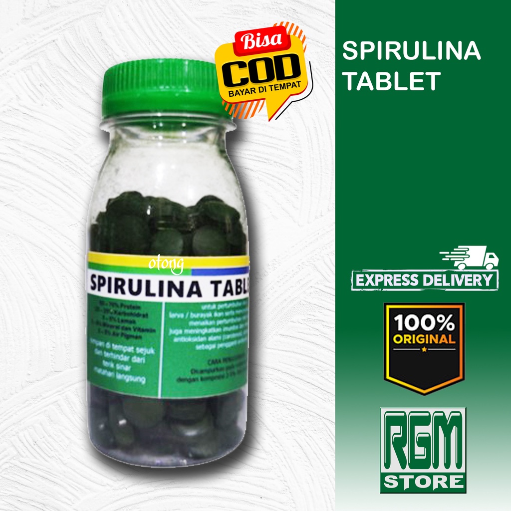 SPIRULINA TABLET pakan ikan hias louhan cupang koi guppy murah