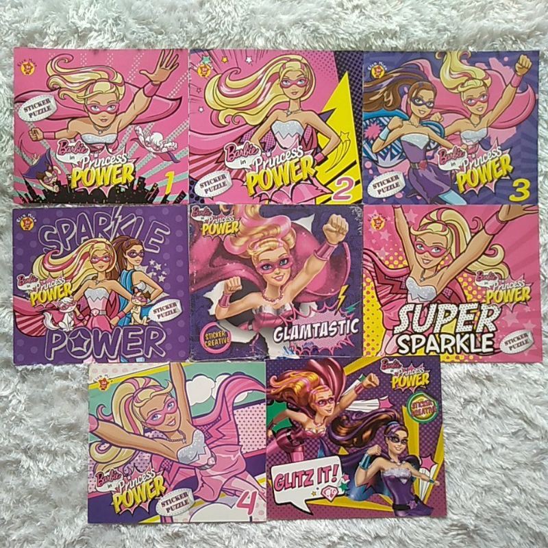 Buku Sticker Puzzle Anak - Barbie in Princess Power - Sticker Creative