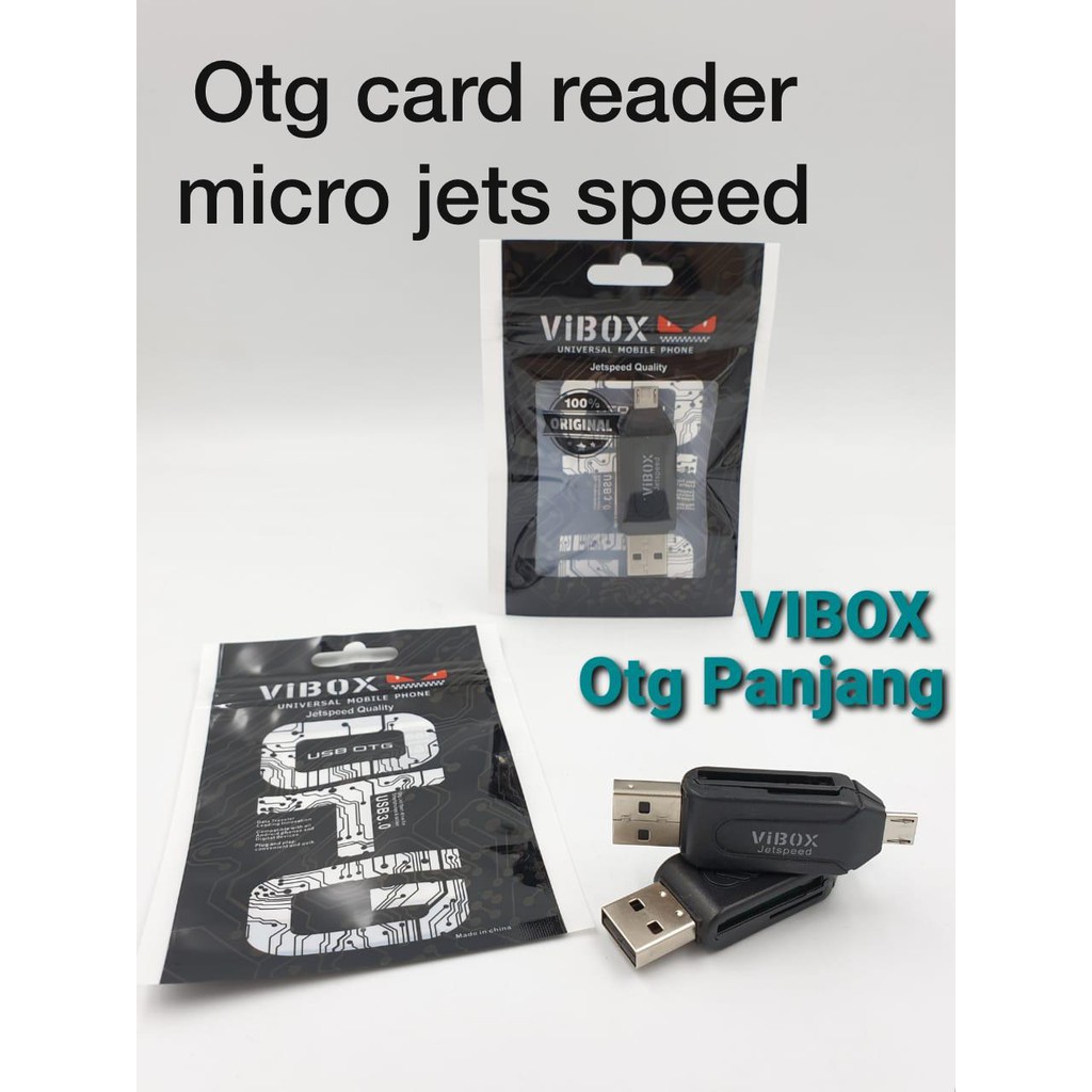 OTG CARD READER VIBOX MICRO DAN OTG CARDREADER FLECO TYPE-C JETS SPEED ORIGINAL INDONESIA