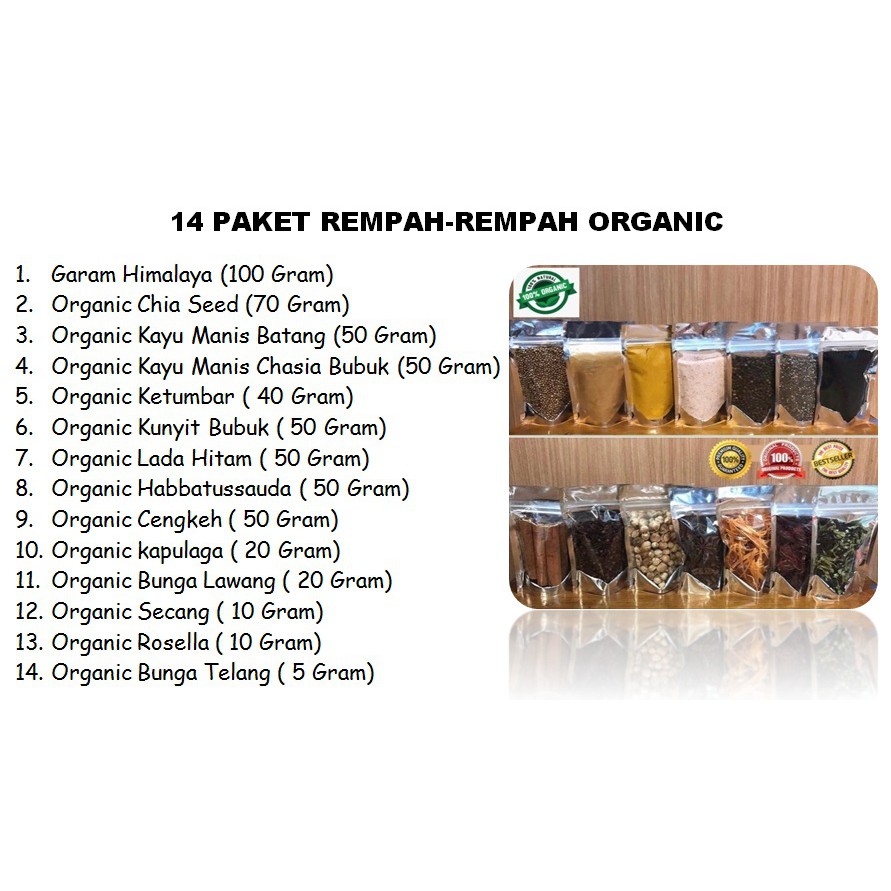 

3 PAKET BEST SELLER TERMURAH REMPAH-REMPAH JSR (14 Item)