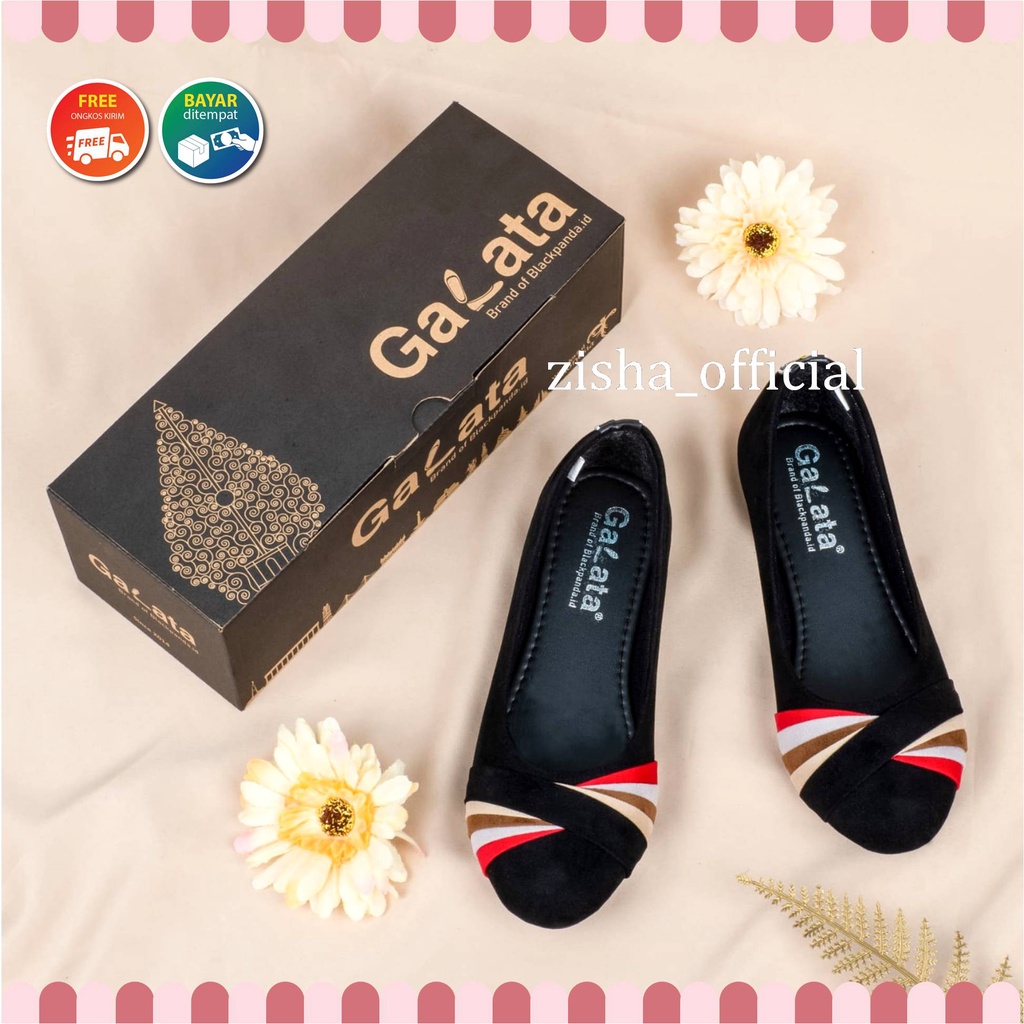 Blackpanda Flat Shoes / Sepatu Black Panda / Sepatu Wanita / Flatshoes Wanita / Black Panda Rainbow