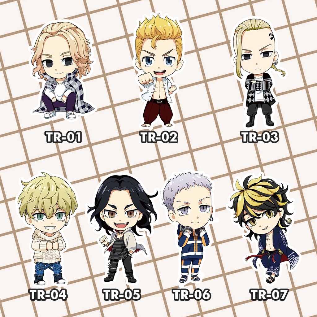 

Sticker Stiker Anime Tokyo Revengers || Mikey Draken Takemichi Mitsuya dll