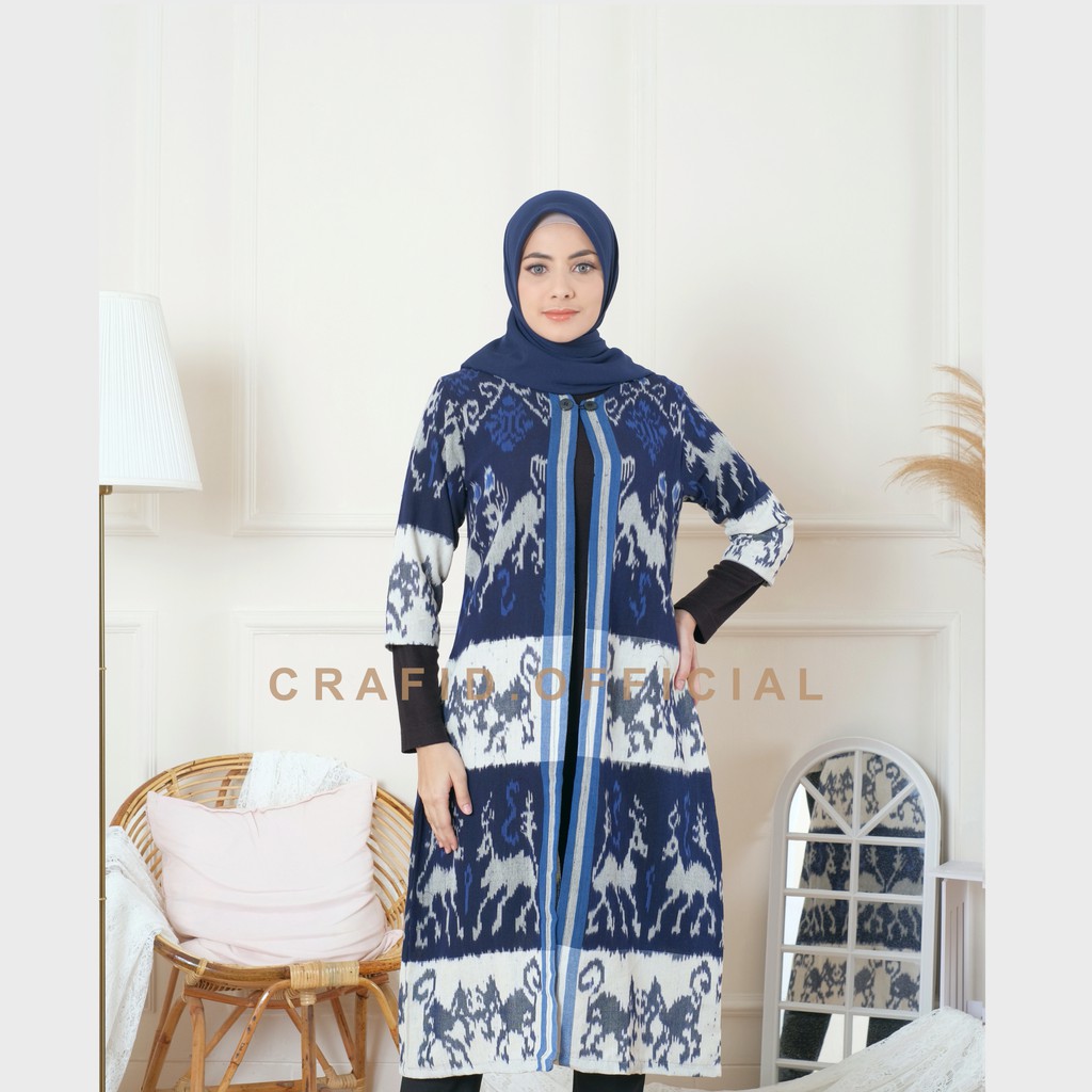 CRAFID HARA 03 Long Cardigan Full Tenun