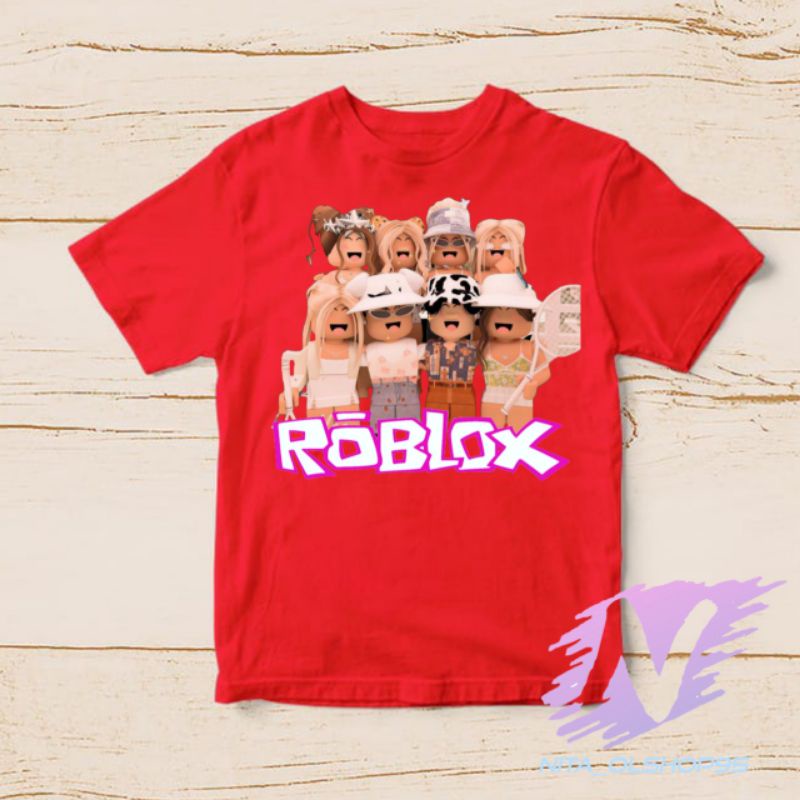 kaos anak roblox minecraf game roblox chibi bahan premium