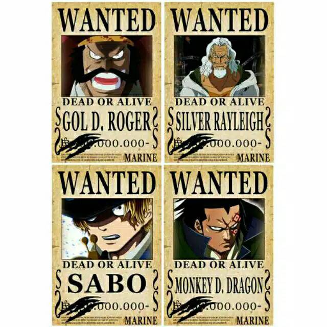 Jual Terlaris Poster Bounty One Piece Kru Shirohige Kru Big Mom Kru Shanks Ace Sabo Gol D Roger Dragon Shopee Indonesia