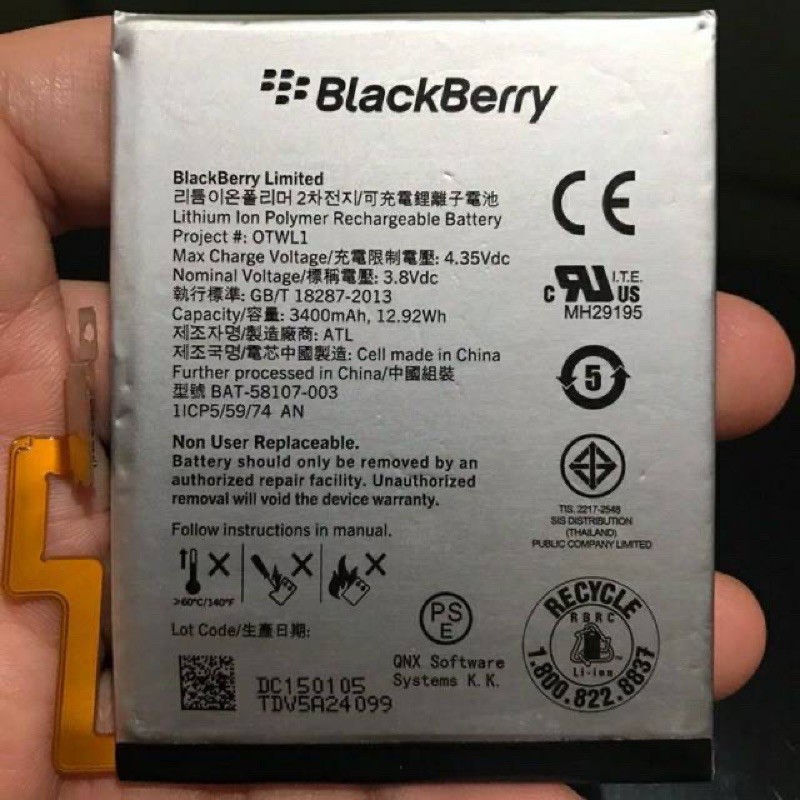 Baterai BlackBerry Z10 Battery BlackBerry Z10 Original 100%