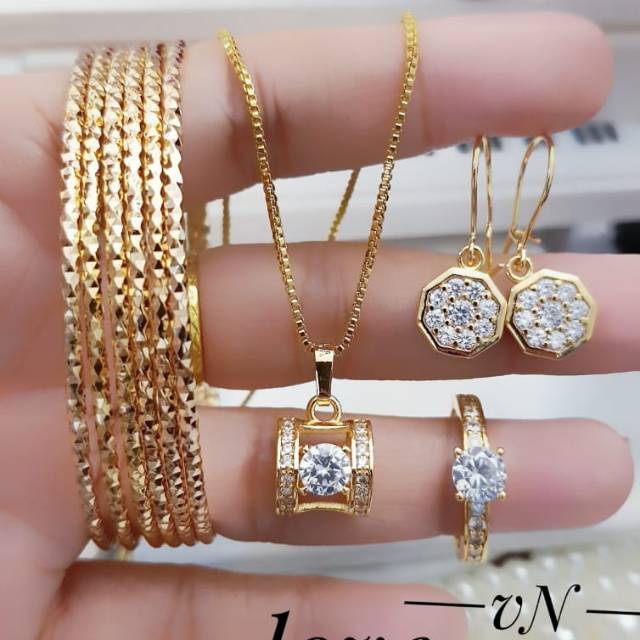 Xuping set perhiasan lapis emas 24 3003