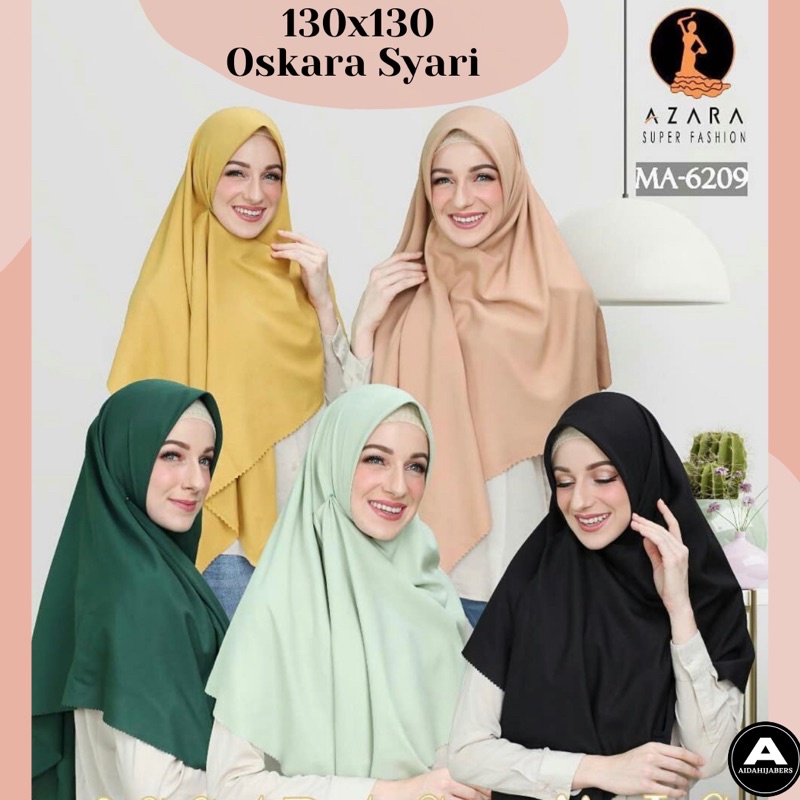 Hijab Segiempat Syari Oskara (130 x 130 cm) By Azara Hijab Voal Miracle Azara