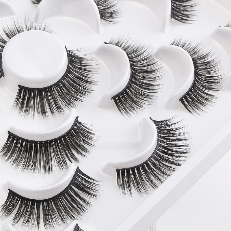 MAGEFY 10 Pairs/Box False Eyelashes Synthetic Hair 10-15mm Handmade Eyelash Soft Thick Natural  False Eyelashes Makeup Beauty Tools