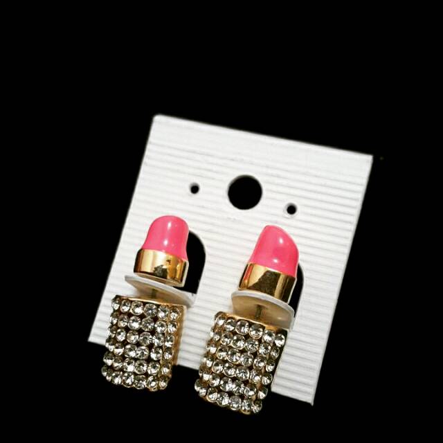 Anting tusuk anting stud tusuk anting kekinian import korea model lipstik