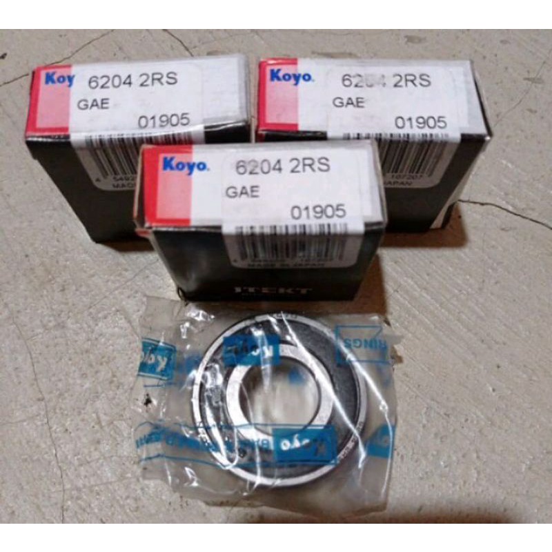 BEARING UNTUK GARDAN BELAKANG VIAR RODA TIGA KOYO 6204 2 RS