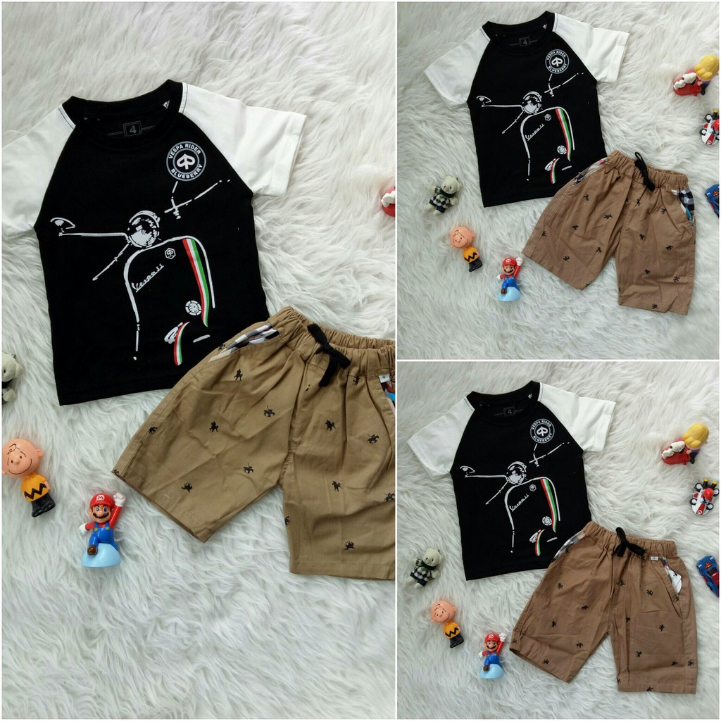 Setelan vespa baju bayi anak