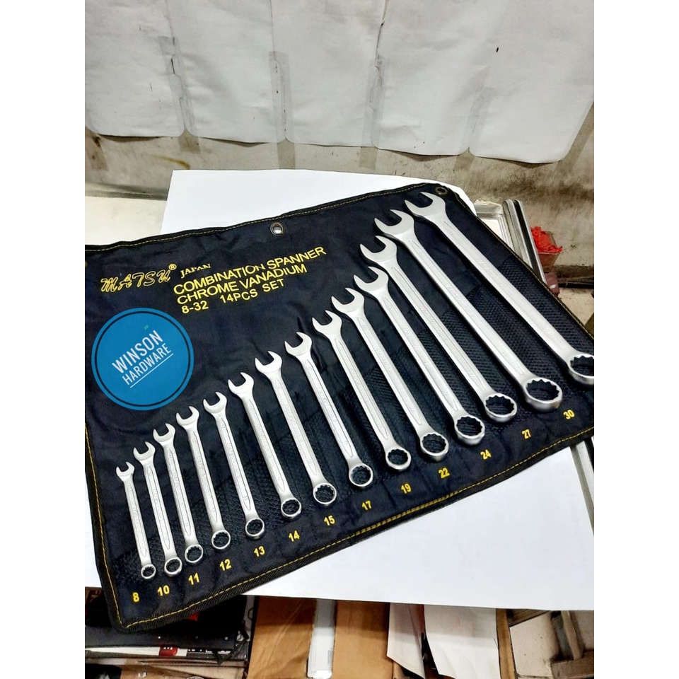 Kunci Ringpas Set 14pc MATSU 8-32mm | Combination Wrench 14 pc