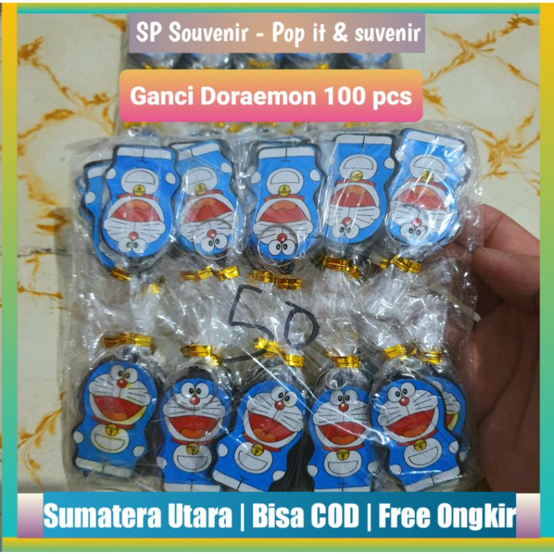 Souvenir Pernikahan Gantungan Kunci Doraemon 100 pcs | Souvenir Ultah Ganci Doraemon