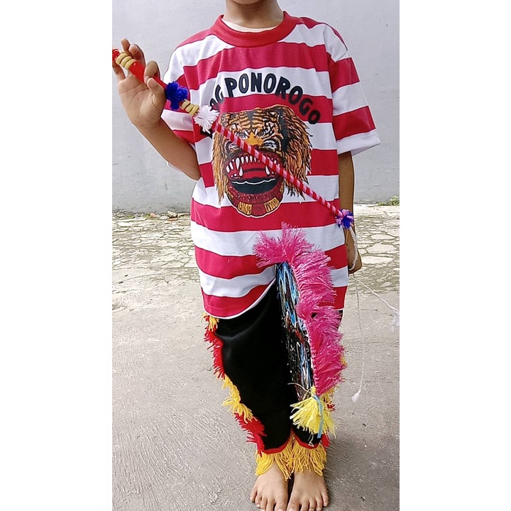 Promo Kaos Anak Laki Laki Kaos Reog Udeng Jaranan Baju Kuda Lumping Pecut Anak Anak Jaranan Cambuk K