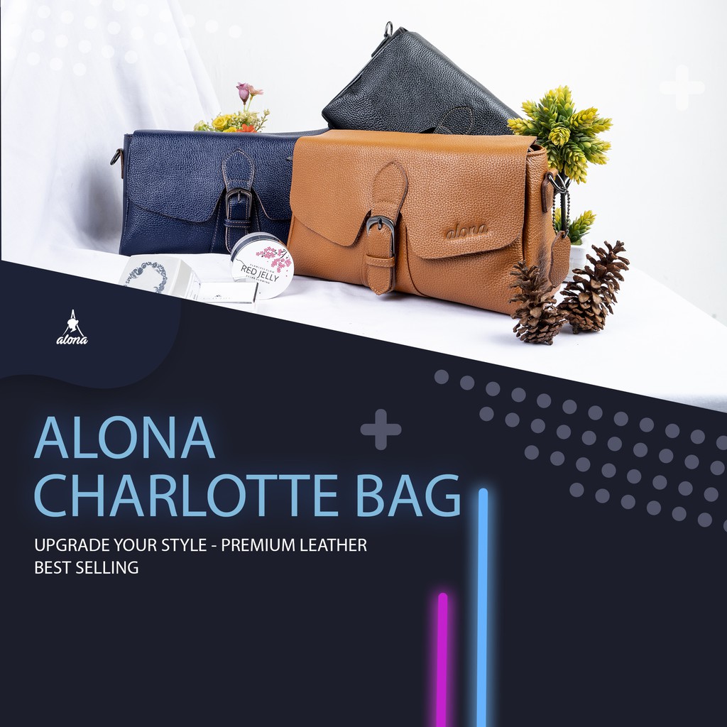 TAS Selempang Prempuan WANITA SHOULDER BAG ALONA KULIT ASLI Original teKekinian Terbaru 2021 B05