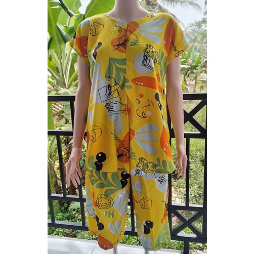 Dori Set / Setelan Piyama Celana Pendek Busui Friendly