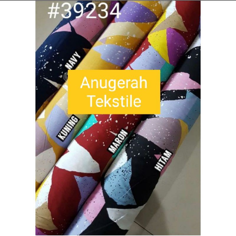 1/2 meteran kain Rayon viskose viscose premium motif abstrak futuristik#Rayon viskose#(Lbr 1.5 MTR)