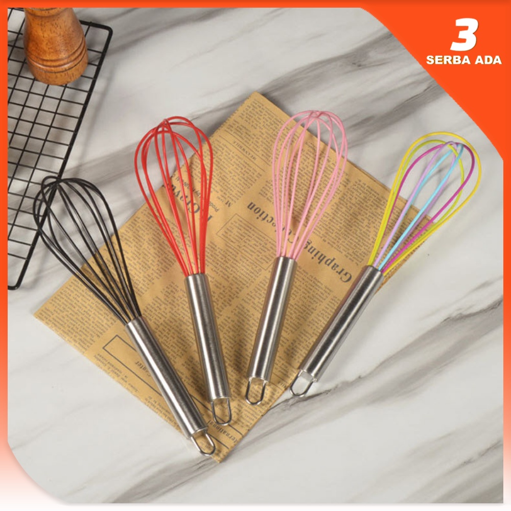 Kocokan Telur Silikon / Pengocok Telur Silikon / Silicone Egg Whisk / Mixer / Pengaduk Telur