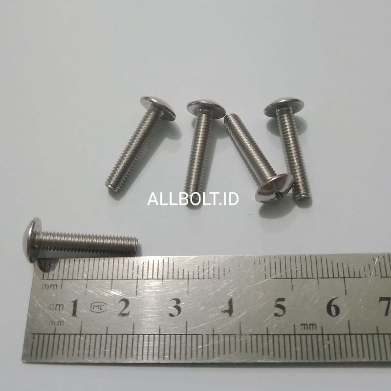 Baut JT stainless baut 7/4mm x 20mm (5biji)