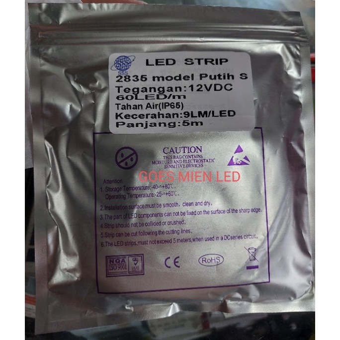 led strip tipe S smd 2835 12 v putih