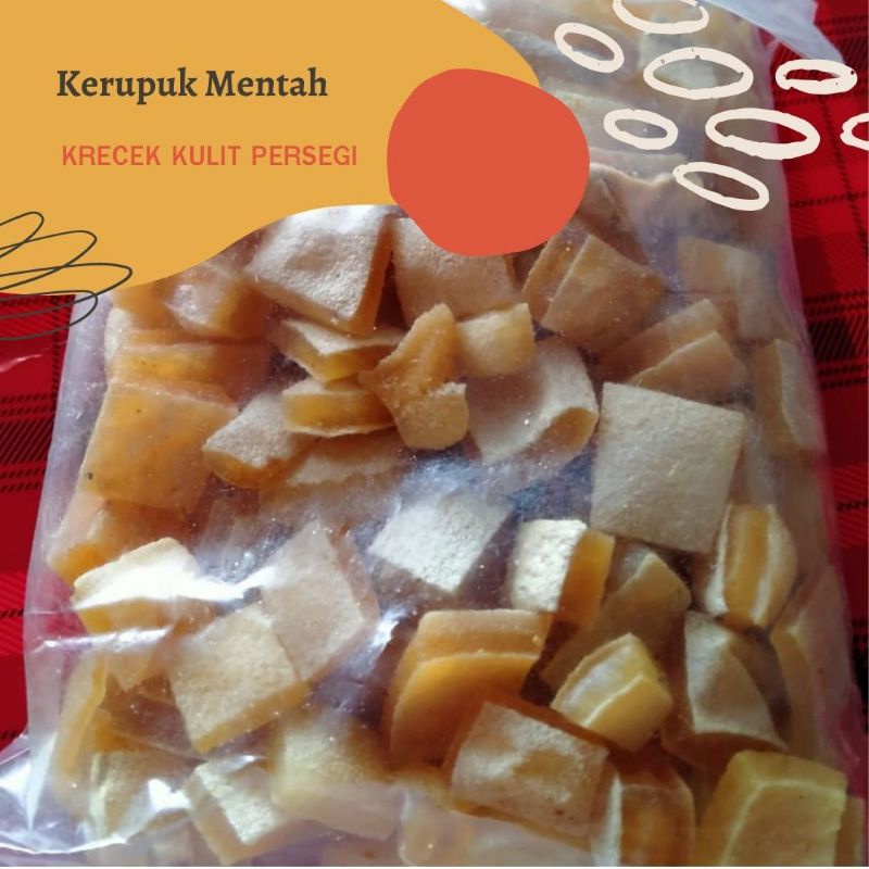 

( 1 KG) KERUPUK KULIT SAPI MENTAH KOTAK / KRUPUK KRECEK KULIT SAPI