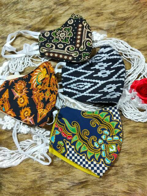 Masker batik nusantara elegan dan cantik