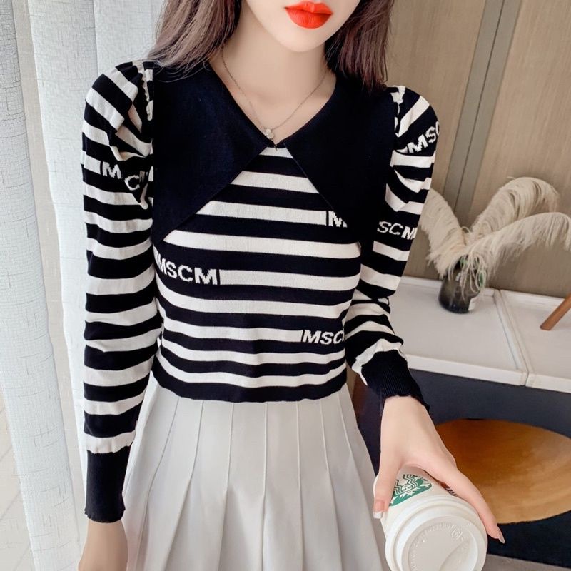 MDLV ~ H376 PJG GEOLINA KNIT TOP ATASAN RAJUT IMPORT BAJU RAJUT IMPORT BLOUSE RAJUT FASHION IMPORT